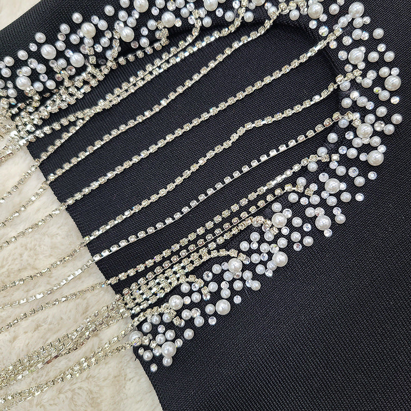Crystal Fringe Bandage Dress
