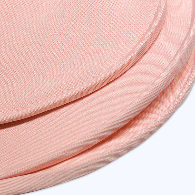 Blush Deep V Neck Bandage Midi Dress