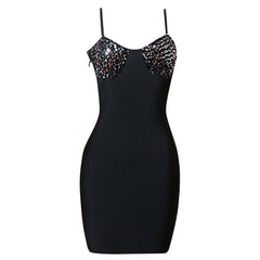 Cecilie Sequin Mini Bandage Dress