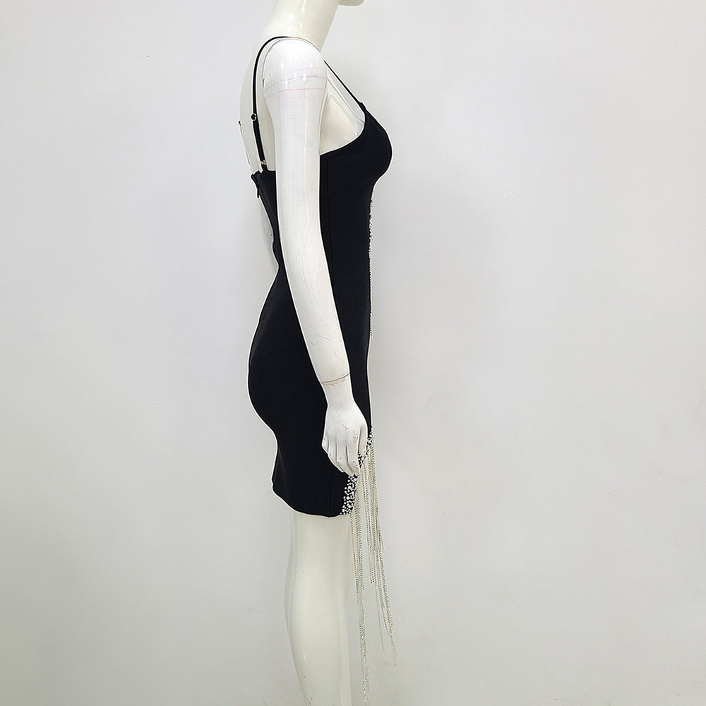 Crystal Fringe Bandage Dress