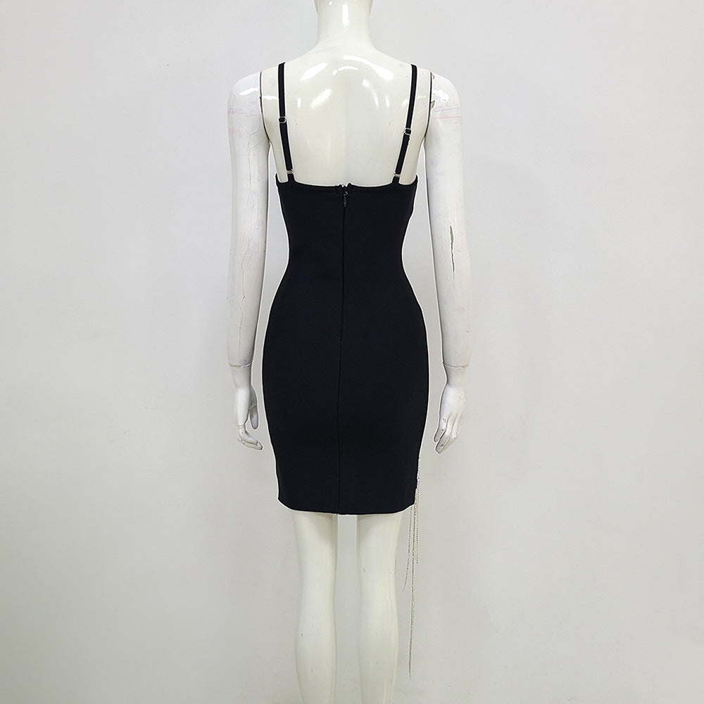 Crystal Fringe Bandage Dress