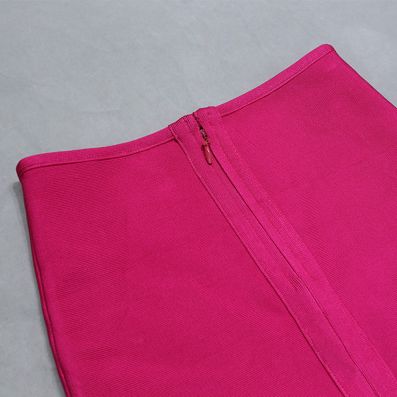 Bandage PENCIL Skirt In Hot Pink