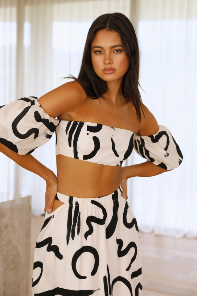 Utopia Crop Tops & Skirt Set