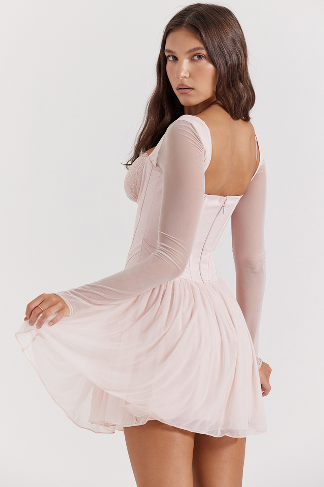 ViVi Soft Peach Corset Mini Dress