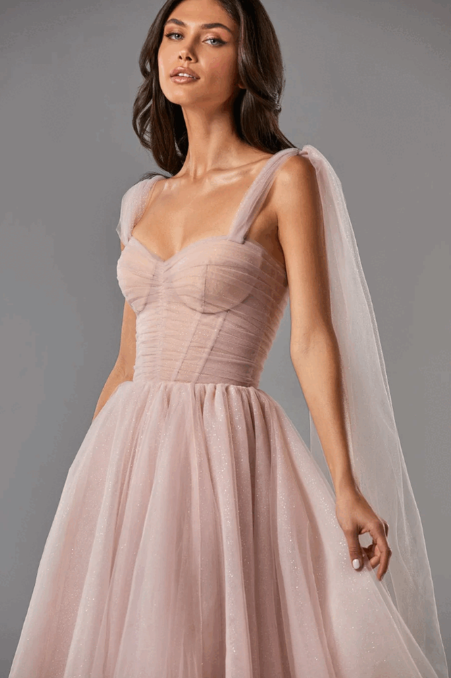 Sparkly Off Shoulder Tulle Dress