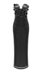 Sequin Appliqued Maxi Dress In Black