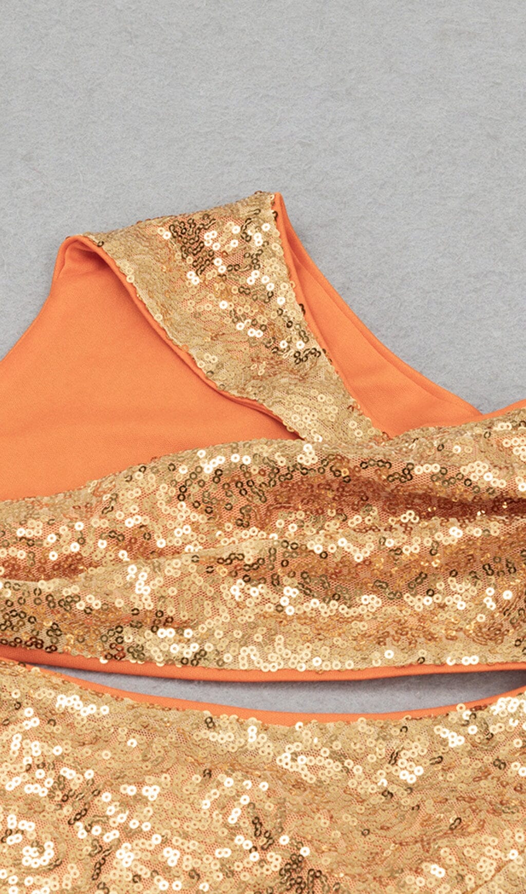 Sequin Bodycon Midi Dress In Gold