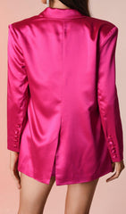 Pink Long Sleeves Blazer Set