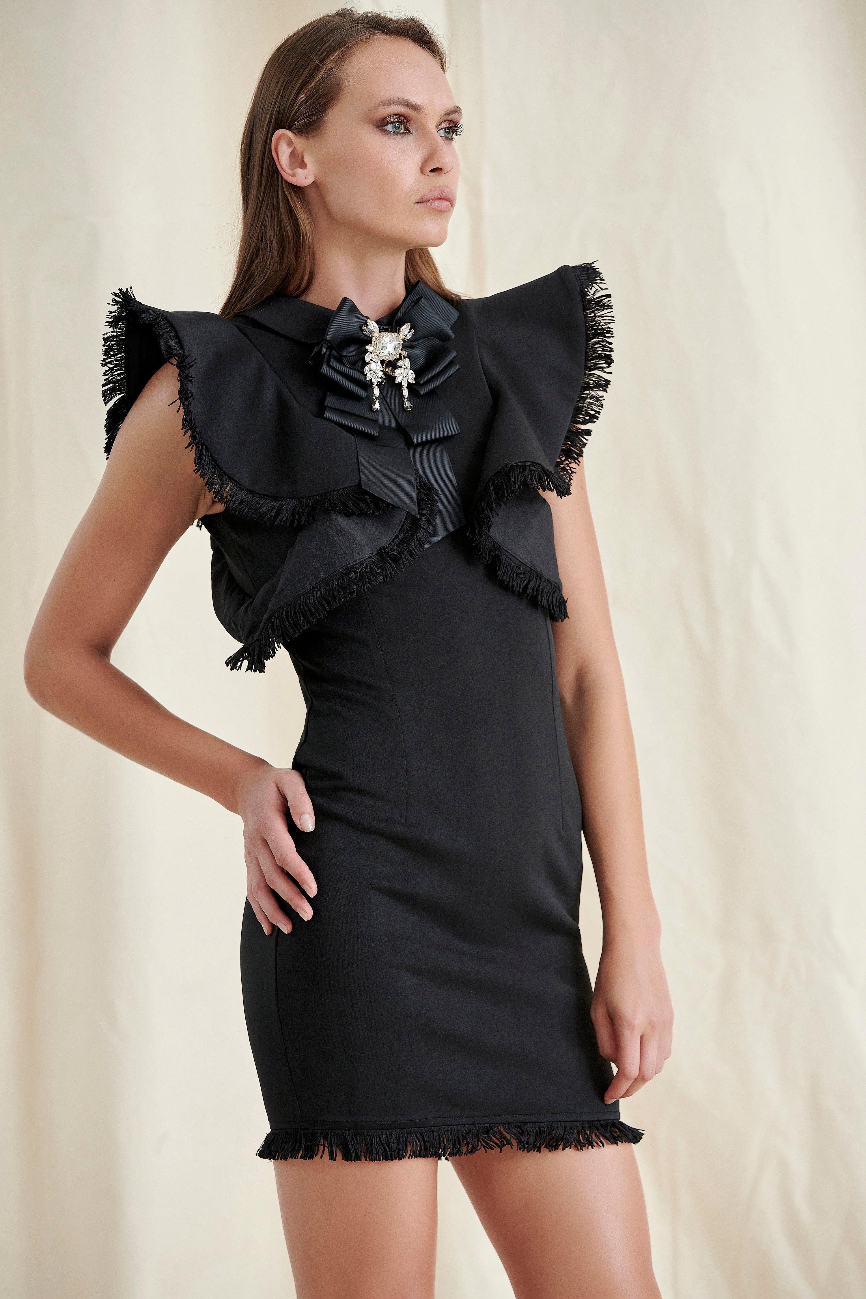 Black Sleeveless BANAGe Mini Dress