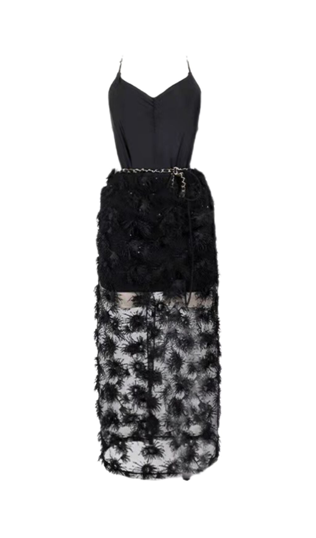 Black Lace Beach Skirt
