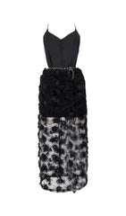 Black Lace Beach Skirt