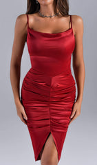 Caitlin Satin Midi Dress